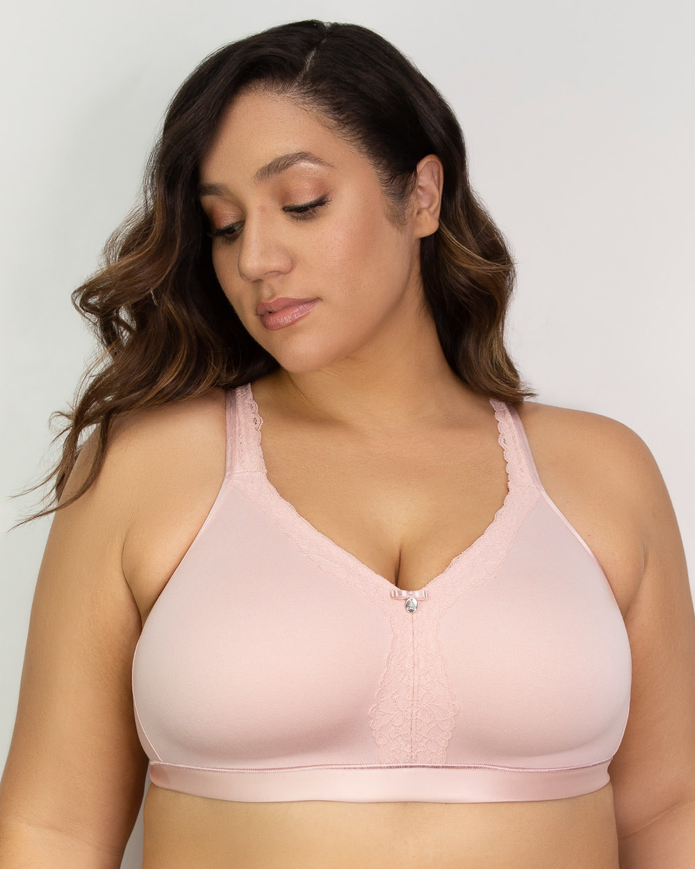 Cotton Luxe Front And Back Close Wireless Bra - Grey Heather - Final Sale!