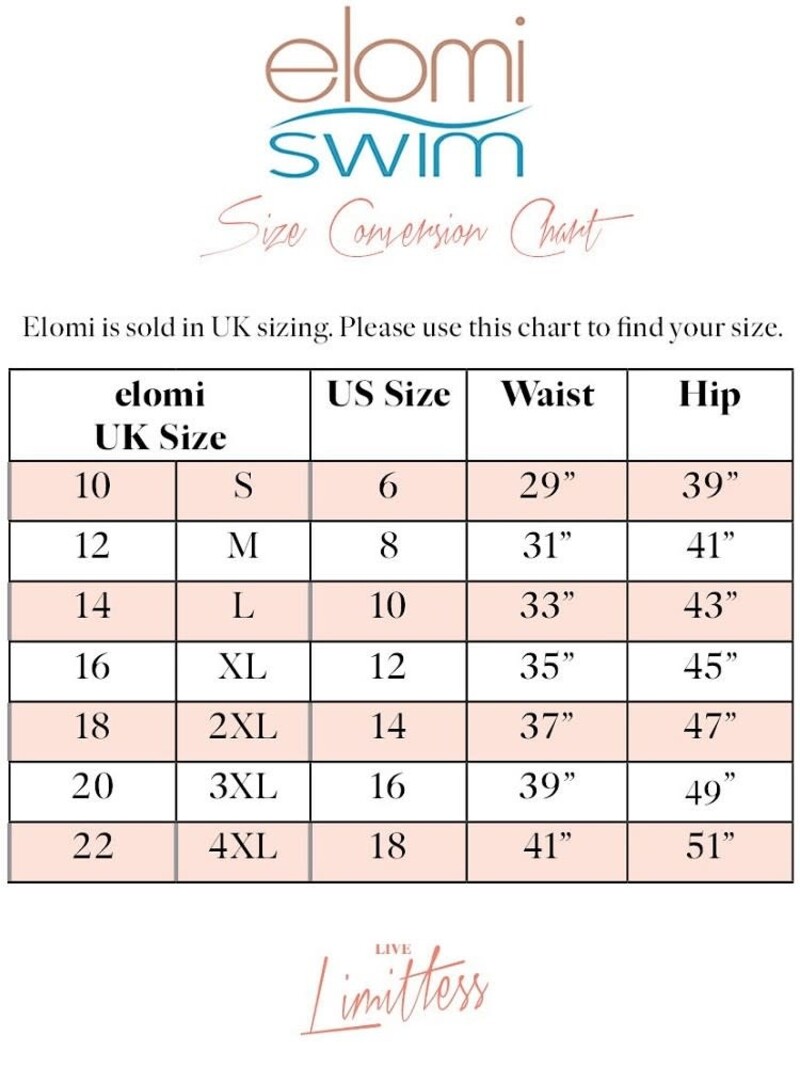 Elomi Essentials ES7604 Black High Waist Swimwear Brief