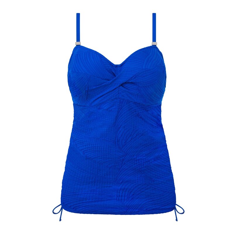 Fantasie Swim Lanai Adjustable Leg V-necked Swimsuit (34G, blue