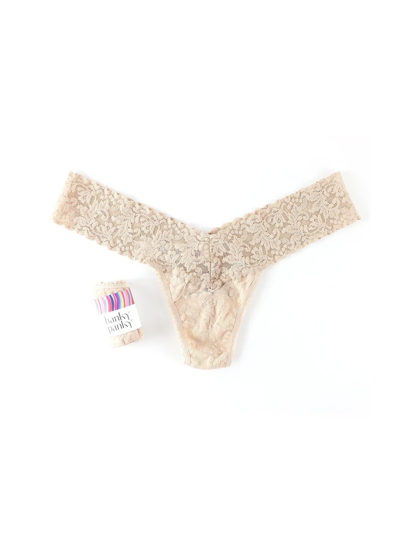 Signature Lace Low Rise Pink Thong, Hanky Panky
