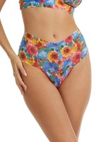 Hanky Panky Plus Size Printed Retro Lace Thong - Bold Blooms
