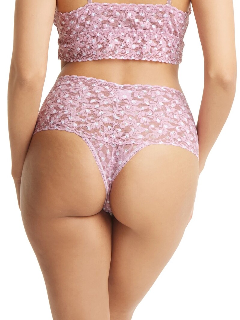 Hanky Panky PR9K1926 Printed Retro Lace Thong - Pink Frosting - Allure  Intimate Apparel