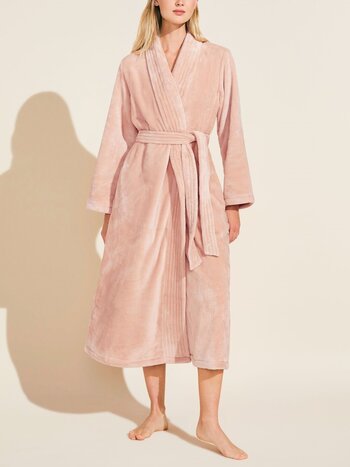 Eberjey Chalet Eco Plush Robe - Rose Cloud