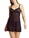 Hanky Panky Cross-Dyed Leopard Chemise - Black/Tulip Pink