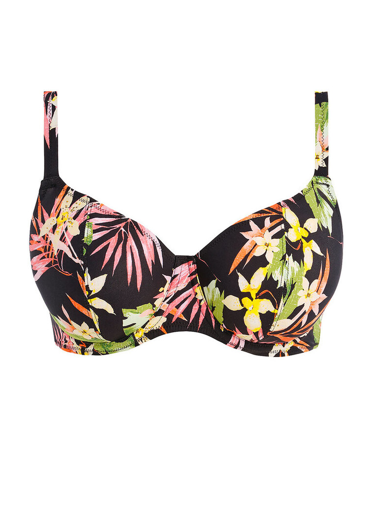 Tiki Bar Plunge Tankini Top by Freya, Multi Floral