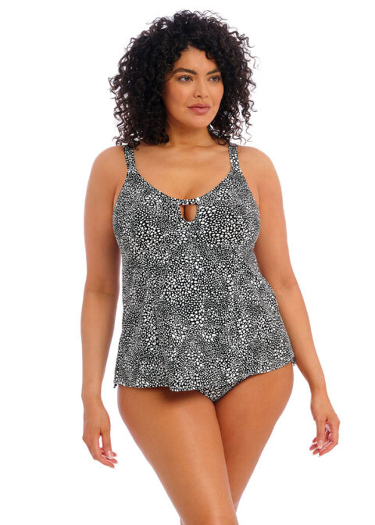 Back To Black Black Moulded Tankini Top from Freya