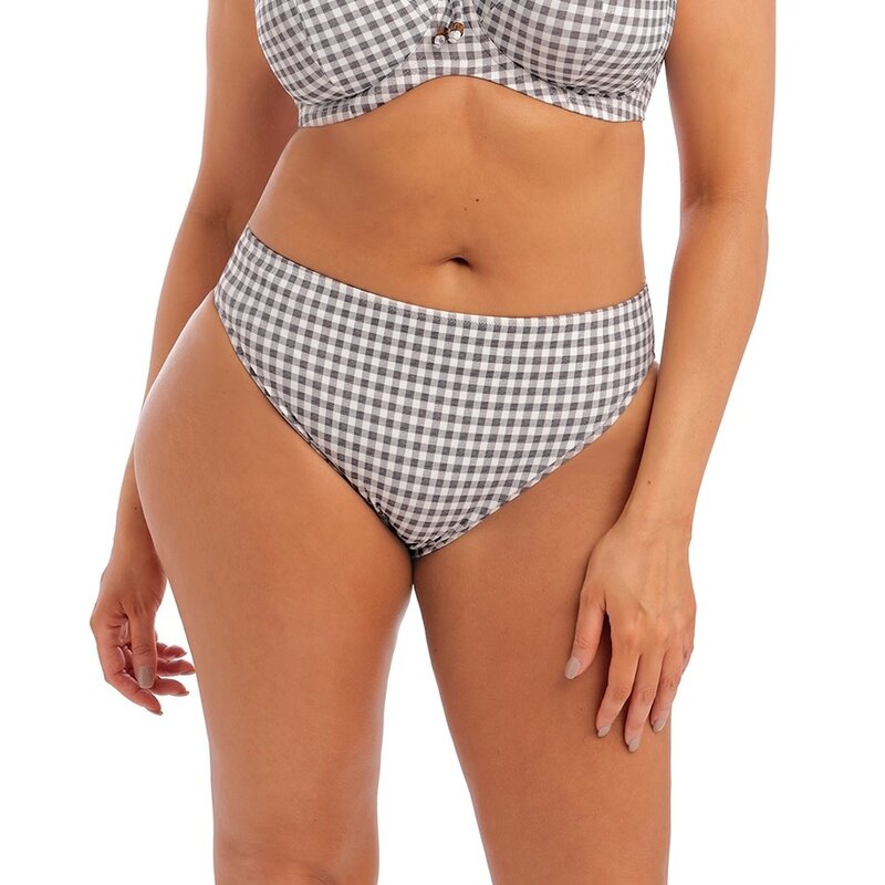 Elomi Swim Checkmate Mid Rise Bikini Brief - Grey Marl