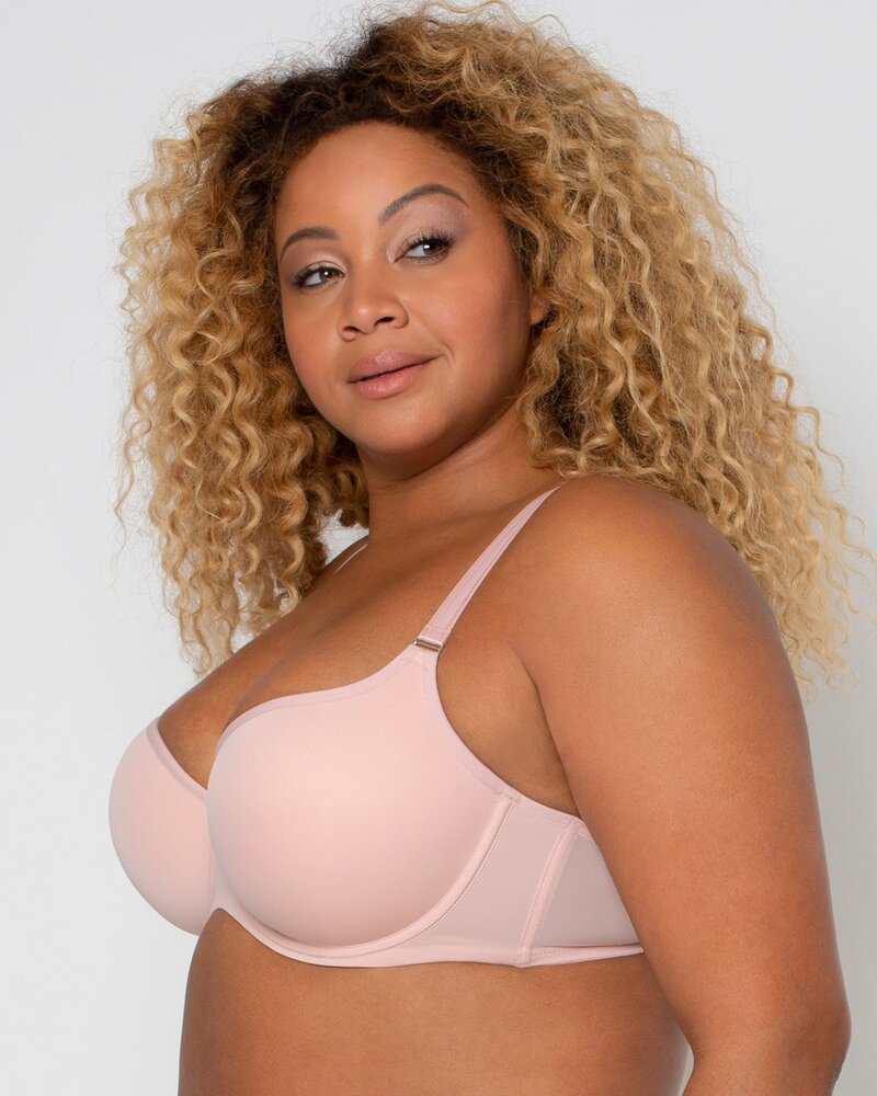 Curvy Couture Womens No Show Lace Unlined Underwire Bra : :  Clothing, Shoes & Accessories