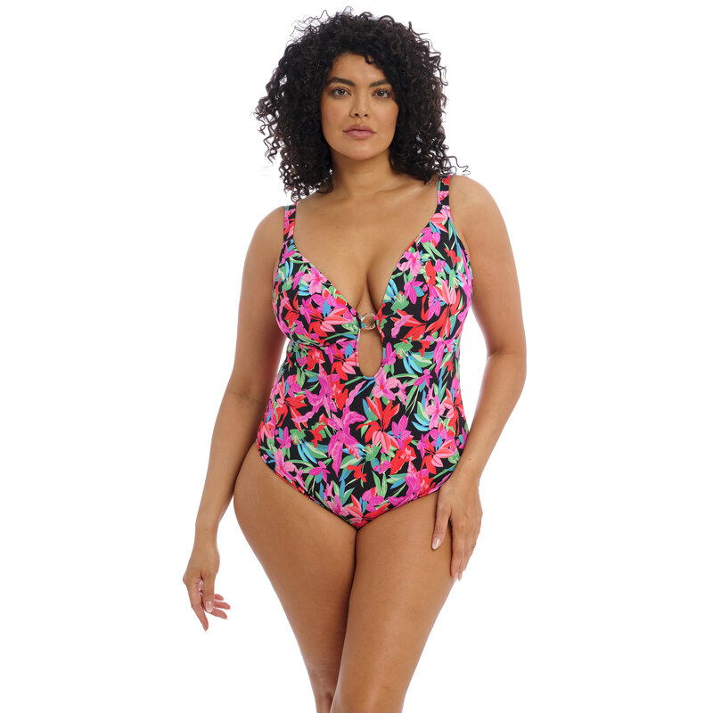 Elomi Swim Savaneta ES801343 Wireless Swimsuit - Black - Allure Intimate  Apparel