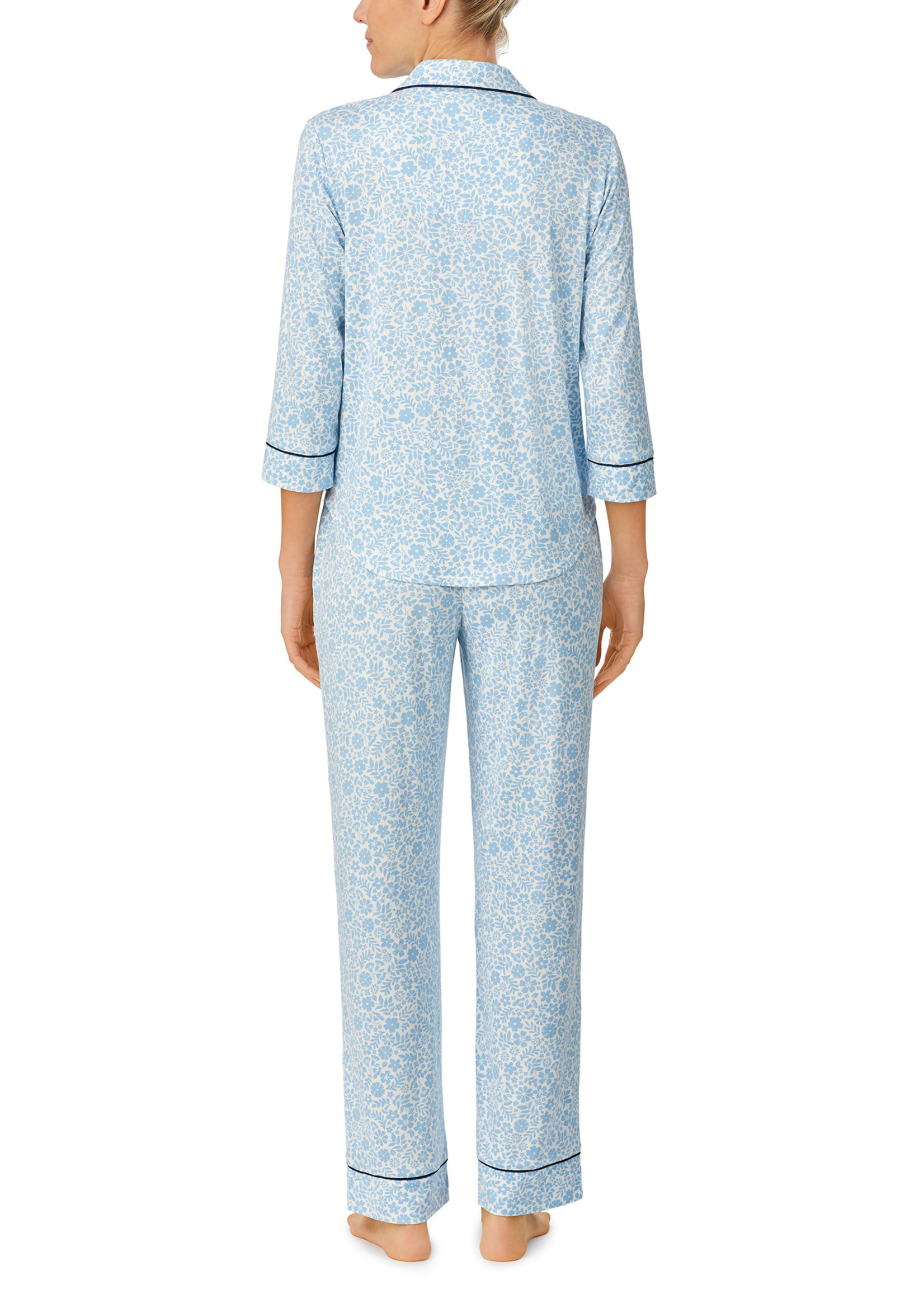 Kate Spade 3/4 Sleeve Long Pant Brushed Jersey PJ Set - Floral Field -  Allure Intimate Apparel