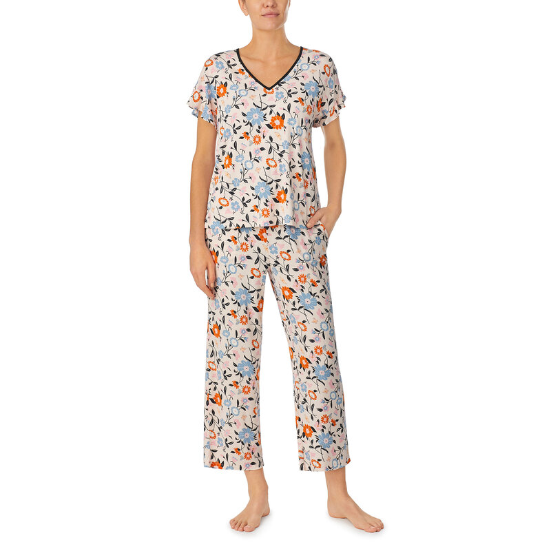 Kate Spade KS92501 Modal Jersey Crop PJ Set - Floral Garden