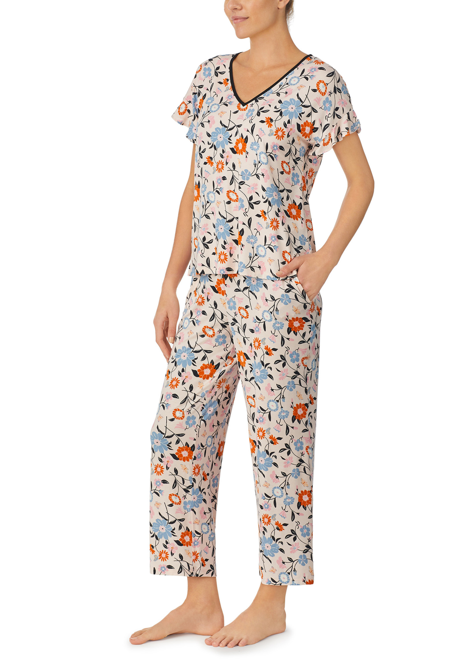 Kate Spade KS92501 Modal Jersey Crop PJ Set - Floral Garden - Allure  Intimate Apparel