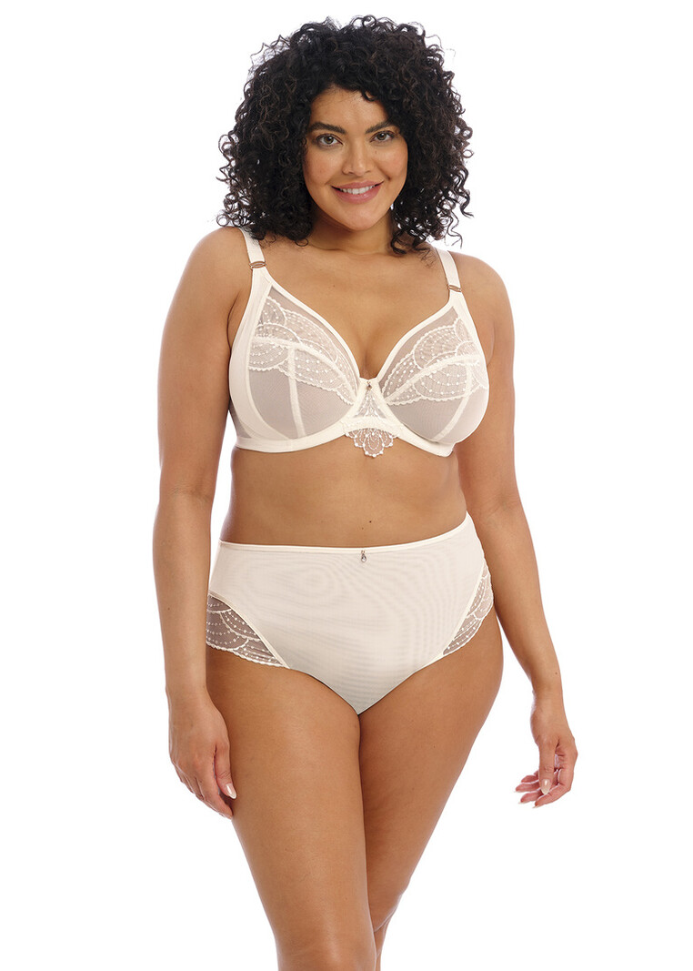 Elomi Priya Full-Busted Underwire Unlined Embroidery Plunge Bra