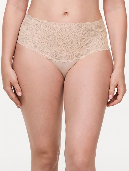 Chantelle 11G8 SoftStretch Lace High Waist Brief- Nude Blush - Allure  Intimate Apparel