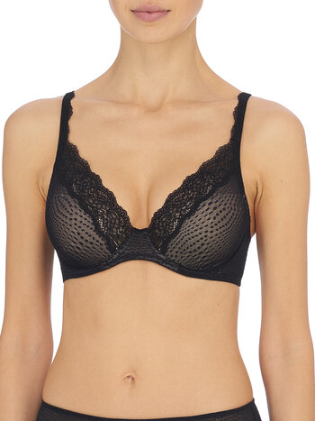 Natori 721150 Flora Contour Underwire Bra - Black - Allure