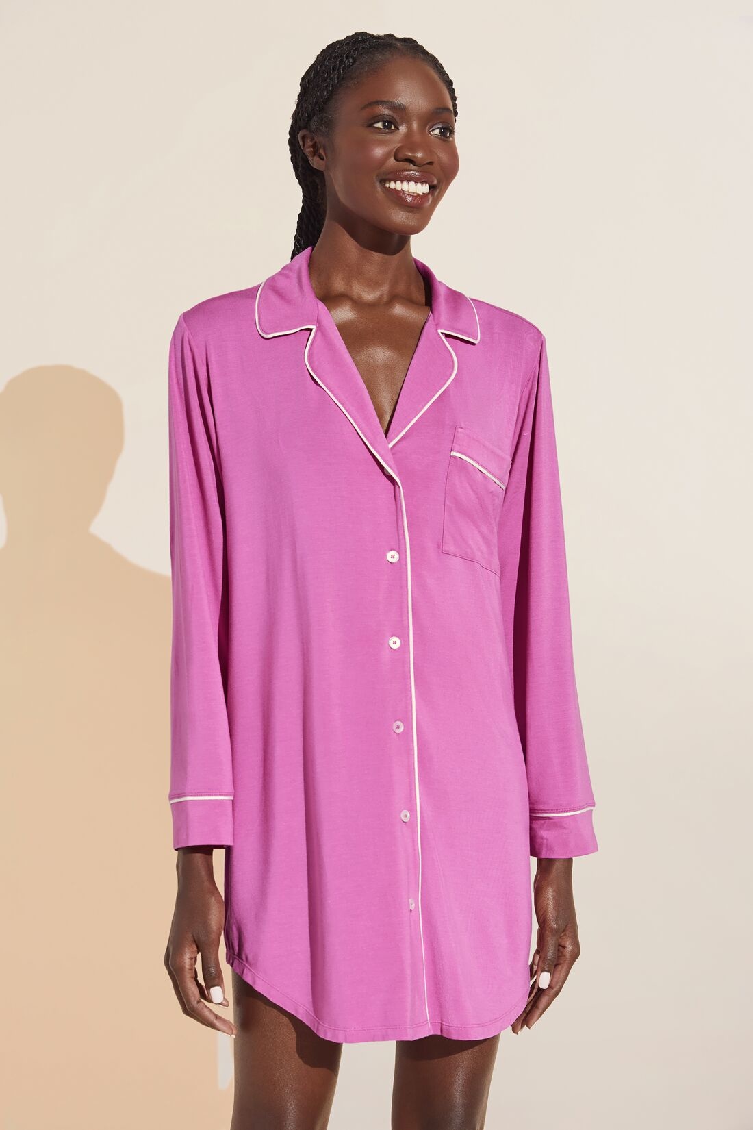 Bella il Fiore Button-Down Sleep Shirt (Small/Medium, Pink) : :  Clothing, Shoes & Accessories