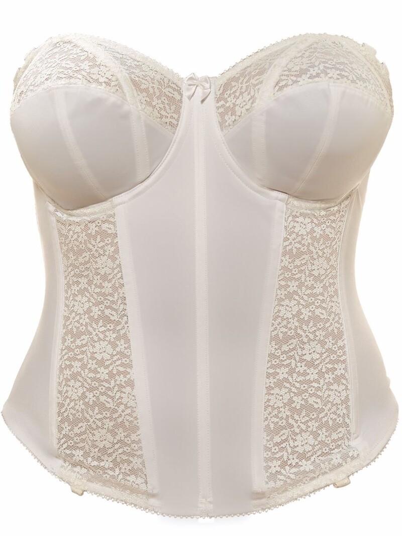 Goddess GD6662 Adelaide Underwire Longline Basque - White - Allure