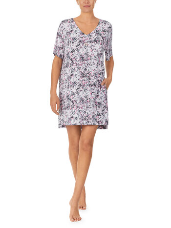 Donna Karan Micromodal Lounge Sleepshirt- Multi Floral