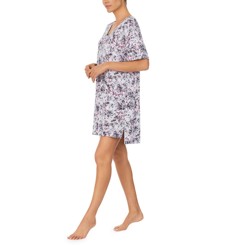 Donna Karan Micromodal Lounge Sleepshirt- Multi Floral