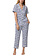 Bed Head Classic Stretch Jersey Cropped PJ Set - Terrance Floral