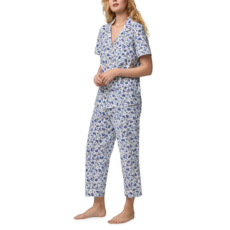 Bed Head Classic Stretch Jersey Cropped PJ Set - Terrance Floral