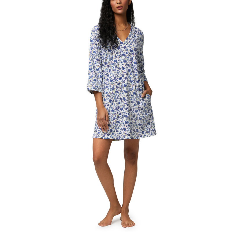 Bed Head Classic Stretch Jersey Nightshirt - Terrance Floral