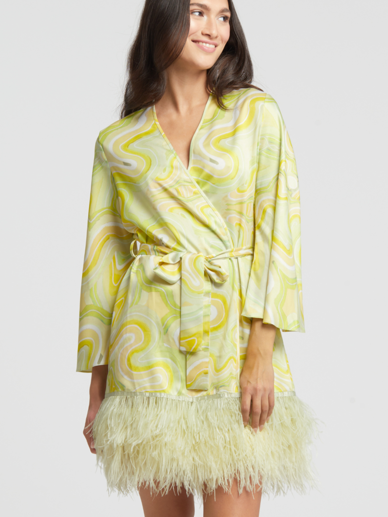 Rya Collection Swan Cover Up - Bridgette Print
