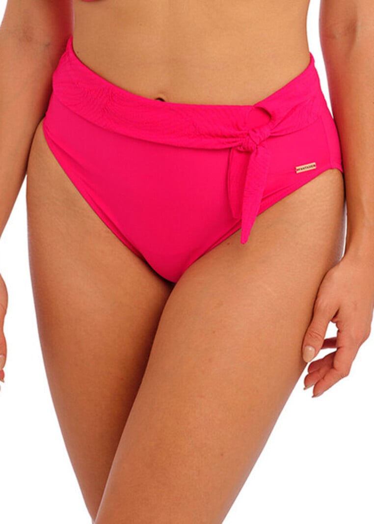 Zip Front High Waisted Bikini Brief