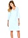 Elle Three Quarter Sleeve Gown - Light Blue