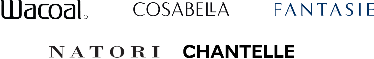 Brand logos: Wacoal, Cosabella, Fantasie, Natori, Chantelle