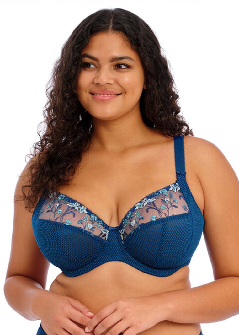 Elomi Charley Underwire Plunge Bra - Jet - Curvy Bras