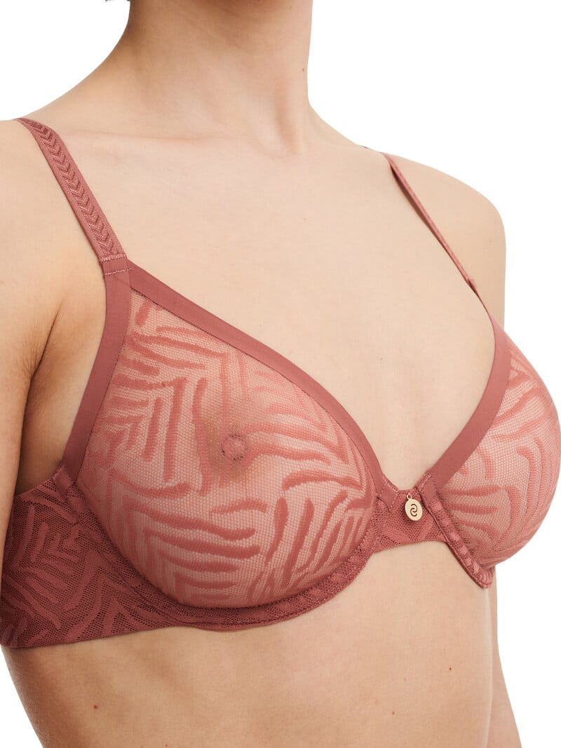 Chantelle 21T8 Graphic Allure Sheer Unlined Underwire Bra - Amber