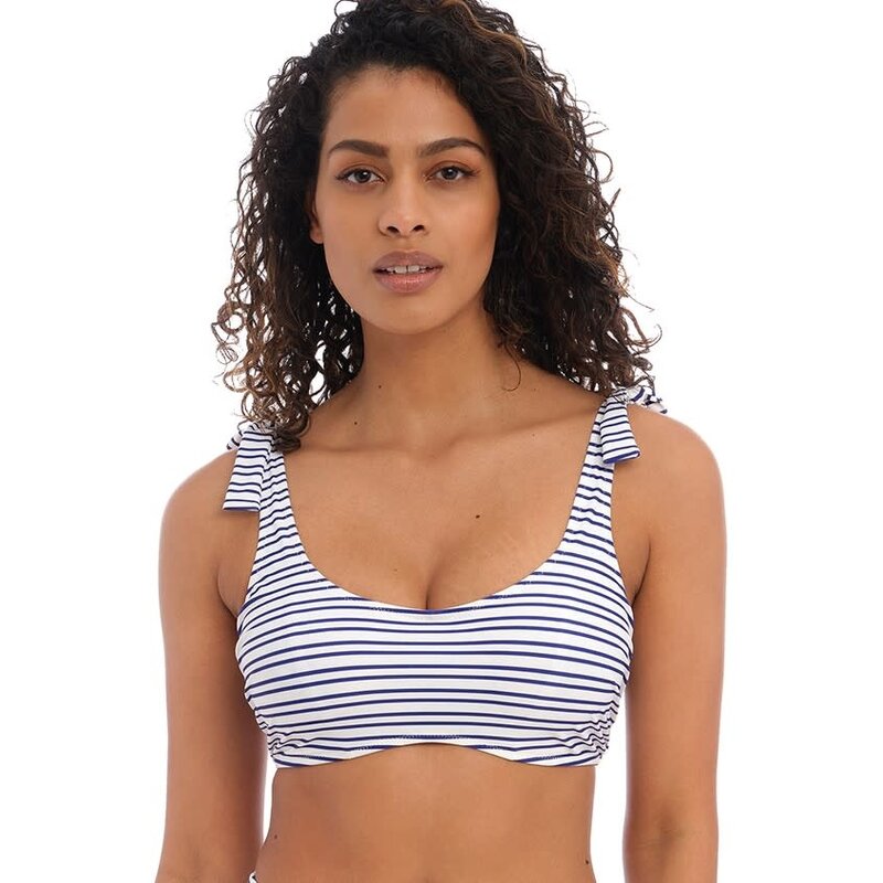 Freya Swim Check In Underwired High Apex Bikini Top - Monochrome - Curvy  Bras