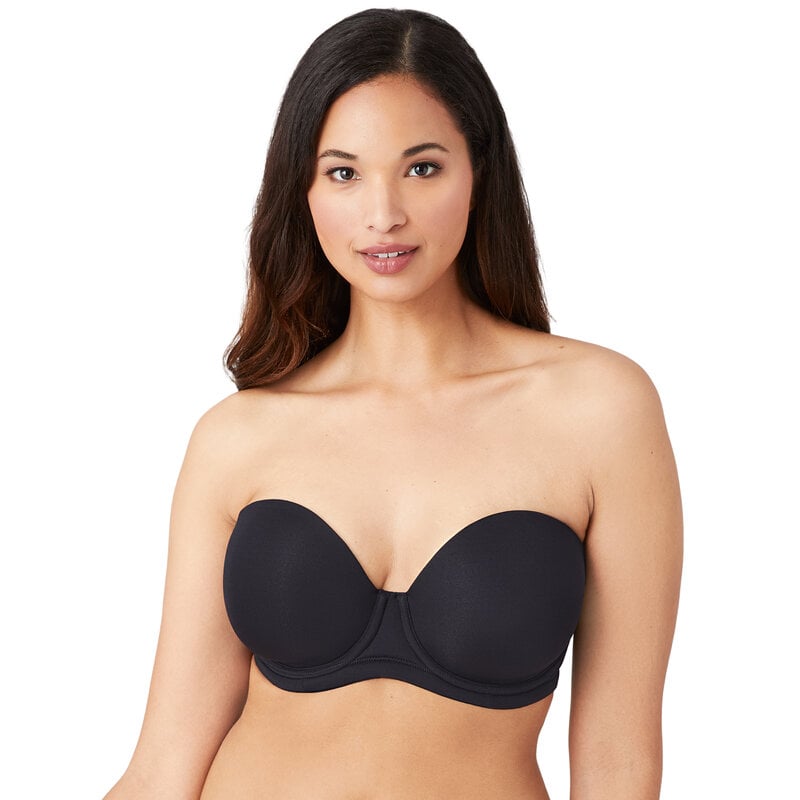 Wacoal womens Red Carpet Strapless Full Busted Underwire Bra, Black, 38DDD  - Bass River Shoes