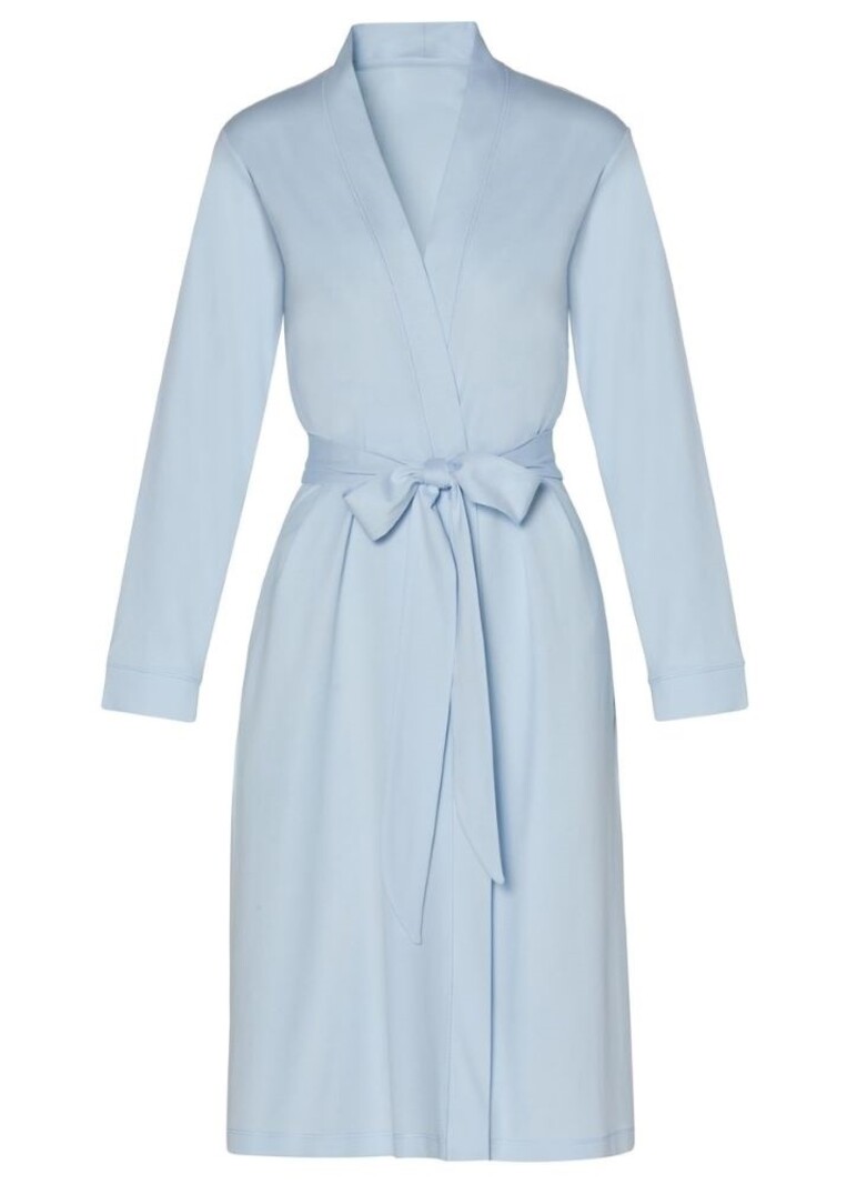 Elle Long Sleeve Mid Length Pima Cotton Robe