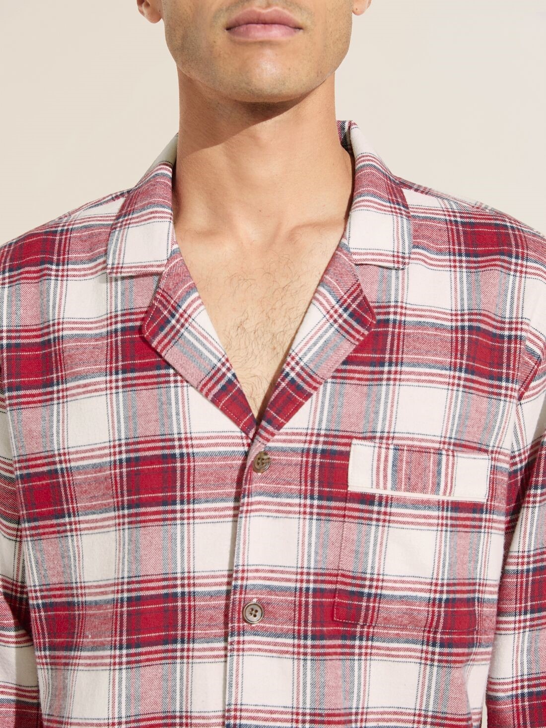 Eberjey Mens Flannel Long PJ Set