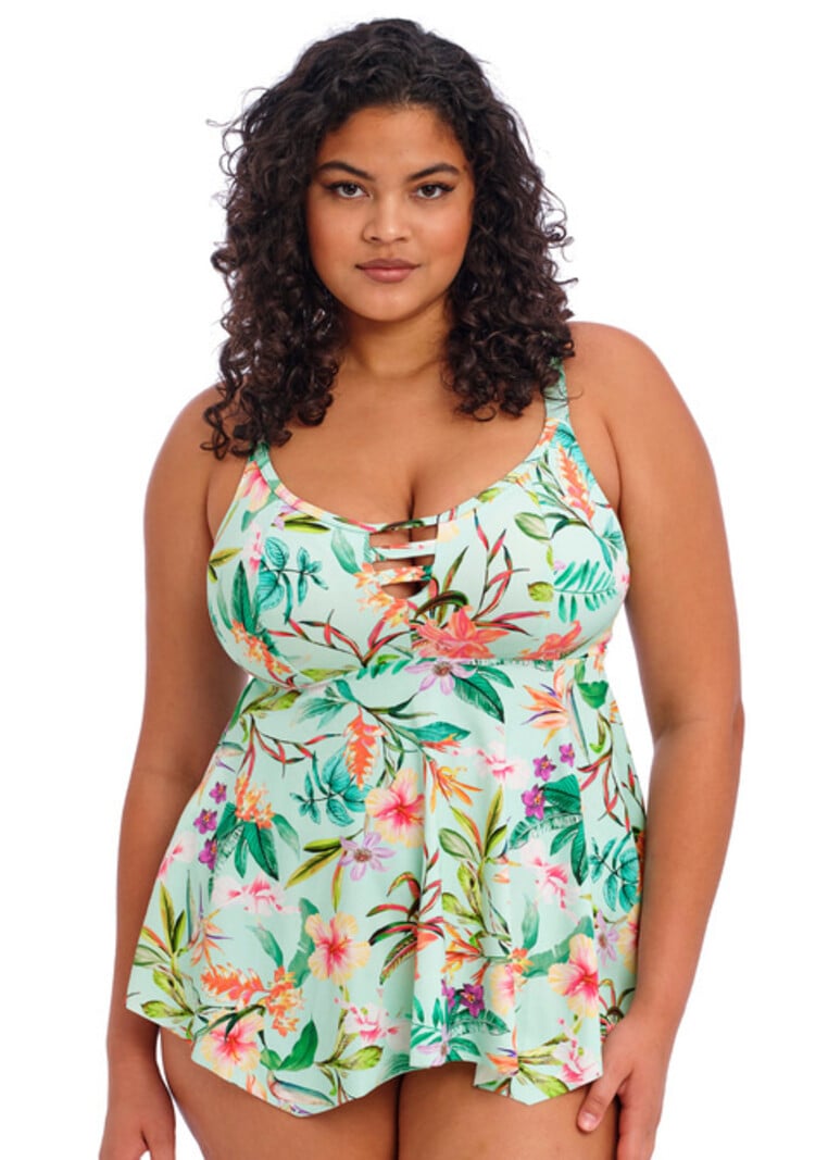 Elomi - Tropical Falls Plus Size Plunge Swimsuit Top : : Clothing,  Shoes & Accessories