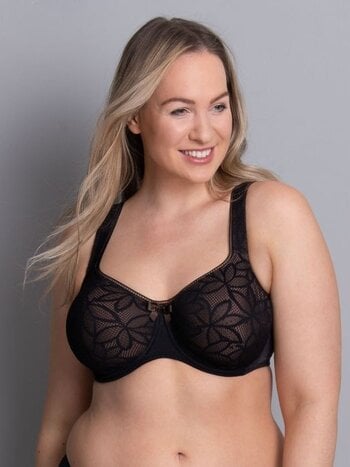 Rosa Faia Eve Underwire Bra With Moulded Cups - Black