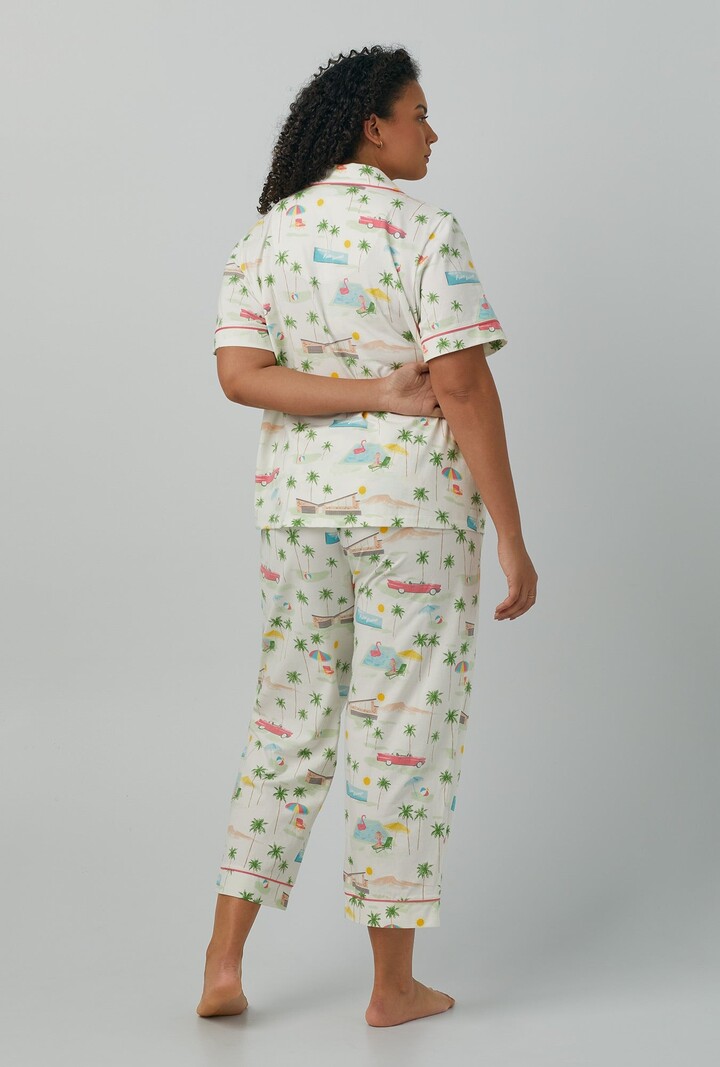Bed Head Palm Springs Short Sleeve Cropped Classic Stretch PJ Set