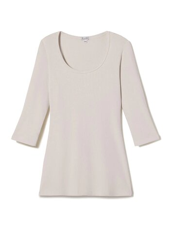 PJ Harlow Norah Rib Knit 3/4 Sleeve Tee