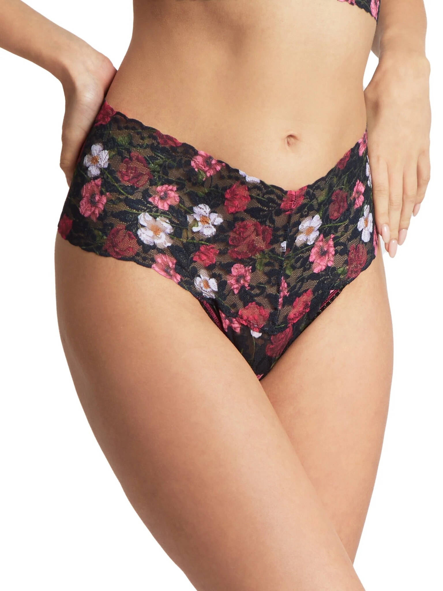 Hanky Panky Printed Retro Lace Fashion Thong