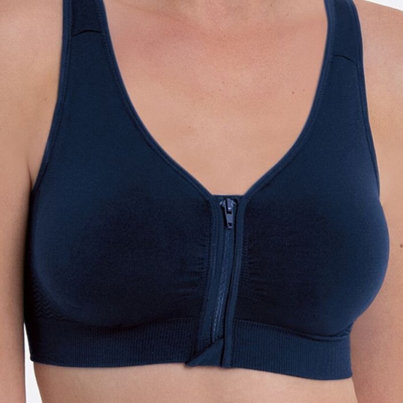 Anita Care Lynn  Mastectomy Wireless Zip Front Fashion Bra