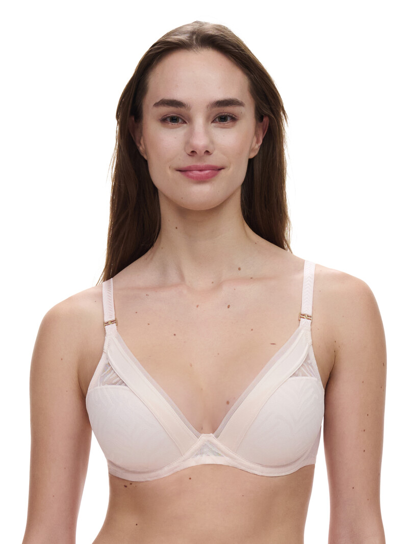 Chantelle Graphic Allure Lace Plunge Fashion T-shirt Bra