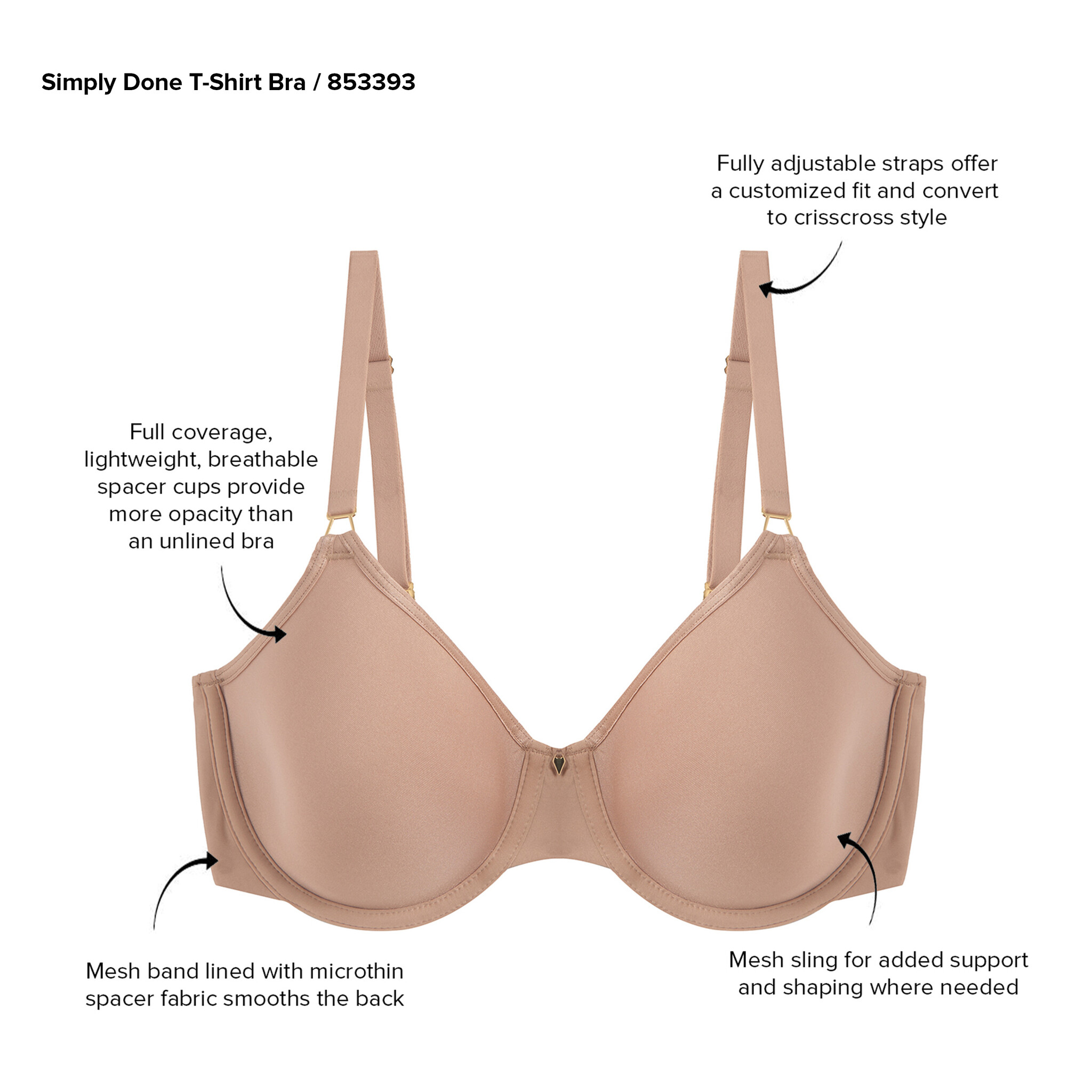 Wacoal Simply Done Underwire T-Shirt Bra