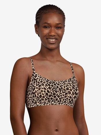 Chantelle SoftStretch Scoop Padded Bralette- Leopard