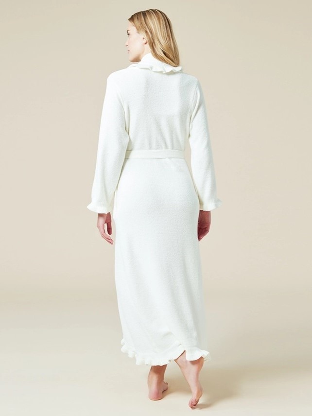 Softies Ruffle Chenille Ankle Robe