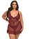 Oh La La Cheri Plus Size Valentine Lace and Bow Fashion Babydoll