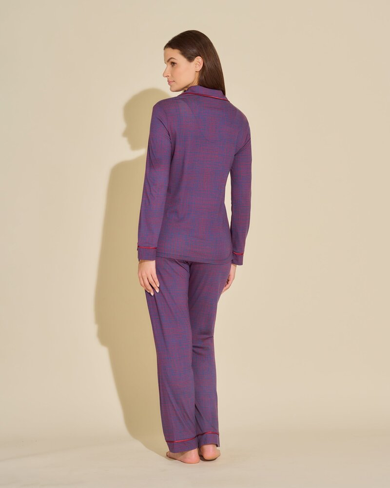 Cosabella Bella Printed Long Sleeve Top & Pant Fashion Pajama Set