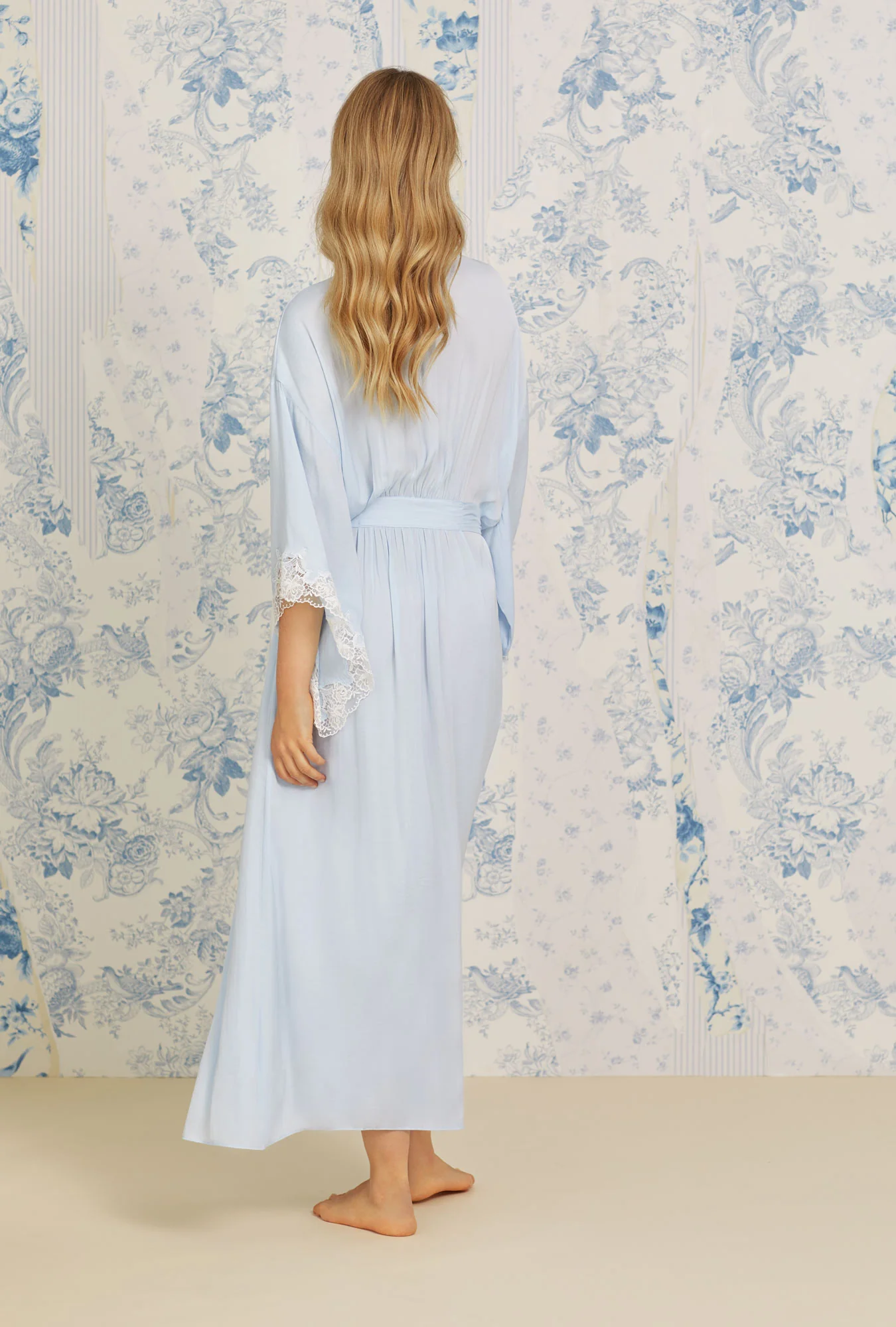 Eileen West Santorini Dreams Satin Wrap Robe