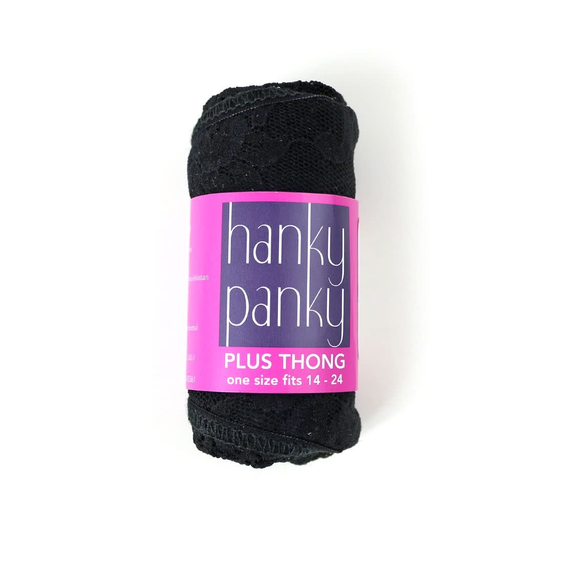 Hanky Panky Rolled Plus Size Signature Lace Original Rise Thong